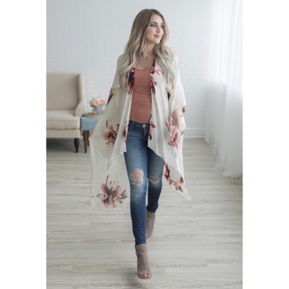 Boho Kimono - BLACK - Picture 4 of 5